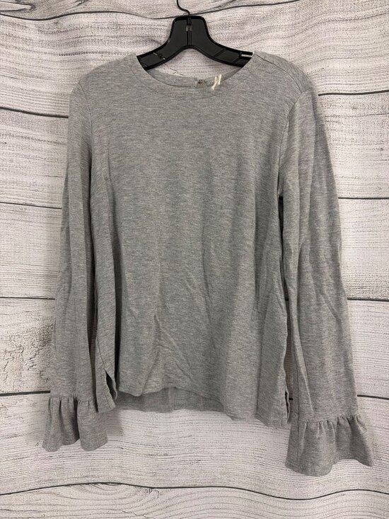 Teaberry & Weave Tops - Teeberry & Weave Gray Long-Sleeve Top With Ruffle Cuffs Size S